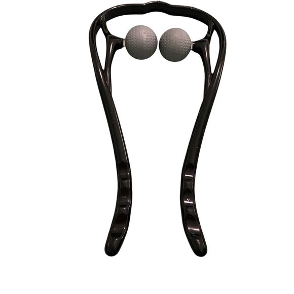 Voyox Handheld Neck Massager Dual Trigger Point Deep Tissue Silicone Tool New - Picture 1 of 5